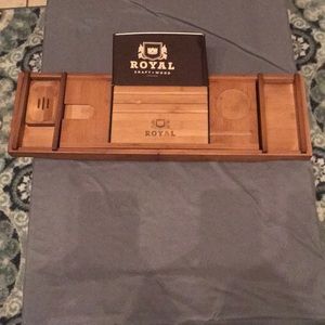 Royal Craftwood bamboo bath caddy tray